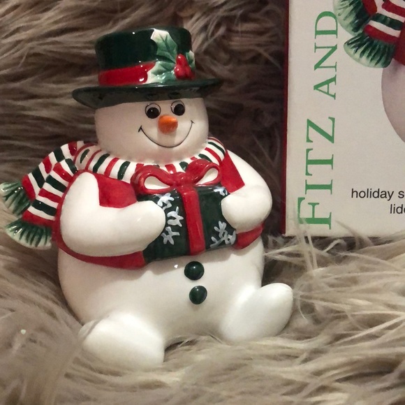 New in Box-Fitz and Floyd Lidded Snowman Box-Ceramic-2003 - Picture 2 of 16